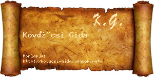 Kovácsi Gida névjegykártya